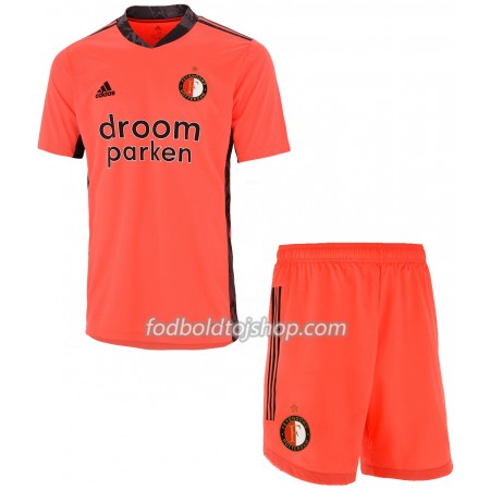 Feyenoord Rotterdam Målmand Børn Hjemme Fodboldsæt 2020-21 S/S (+ Korte bukser)